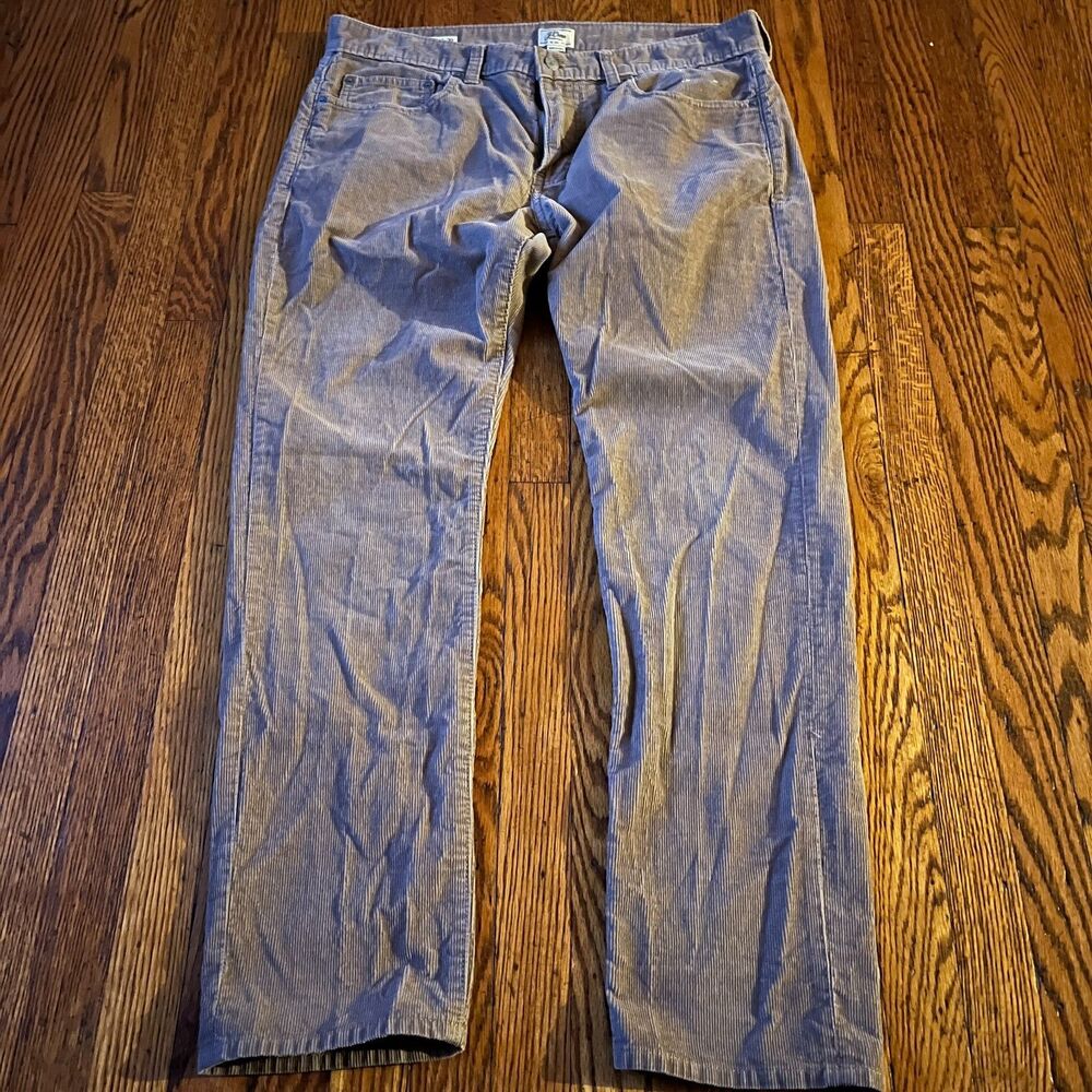J.Crew 484 Slim Fit Corduroy Pants Mens W34 L30 Brown Casual Trousers Indie